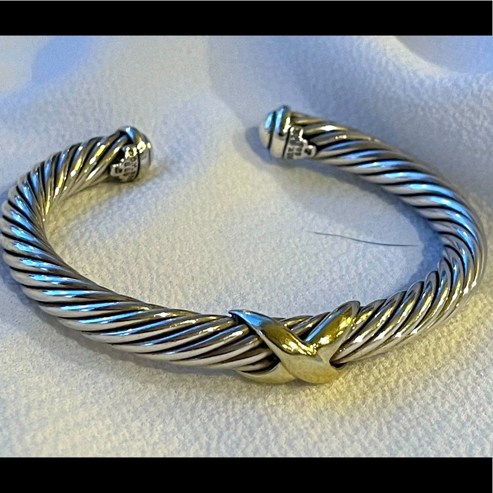 Authentic David Yurman X Cable Cuff, 7mm